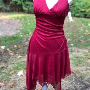 Ruby red sassy cocktail dress